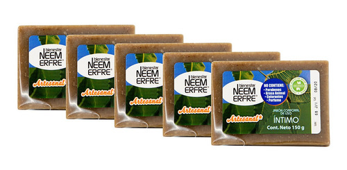 Jabon Intimo Corporal Hoja Neem Paq De 5 Bienestar Neem