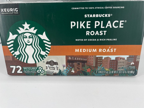Café Starbucks Pikeplace Tostado Medio 72 Unid Envío Gratis