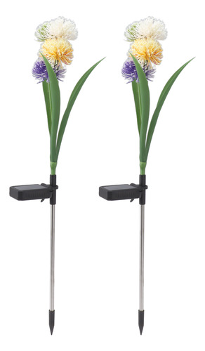 Juego De 2 Estacas Solares Para Flores, Ip65, Impermeables,