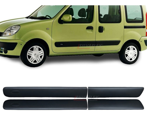 Renault Kangoo Baguetas Laterales Kit X4 Piezas Silvaflex