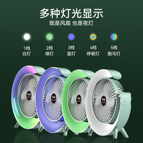 Viento Eléctrico De Luz Nocturna De Escritorio Recargable