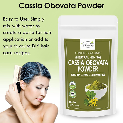 Hennaco Polvo Orgánico De Cassia Obovata | Polvo De Henna Ne