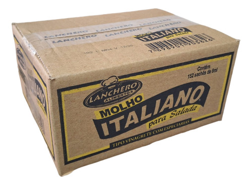 Molho Italiano P/ Salada Lanchero 1824 Sachê De 8ml - 12 Cxs