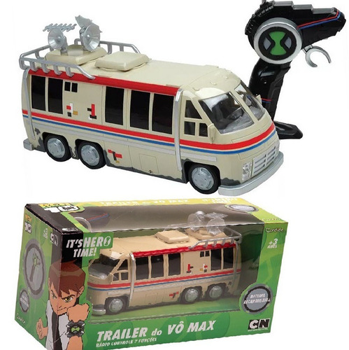 Trailer Vô Max Ben 10 Carrinho Rádio Controle Recarrregável