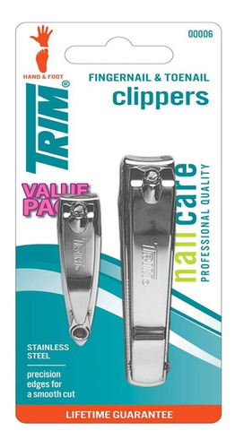 Imagen 1 de 1 de Pack Trim Corta Uña Pie + Corta Uña Mano