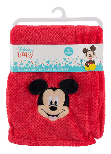 Manta Tipo Gofre De Disney Baby Mickey Mouse, Manta Roja Ult