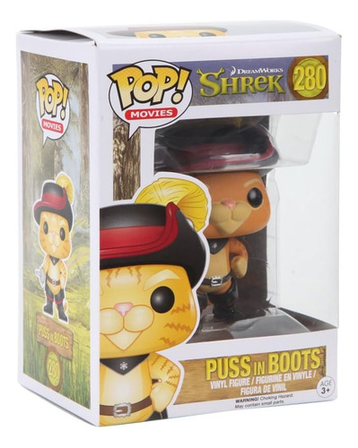Funko Pop Puss In Boots Gato Con Botas Shrek #280