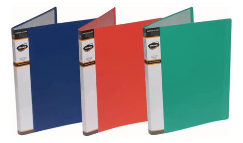 Carpeta Con Folios A4 Colores Clasicos Rideo X 20 Folios X4u