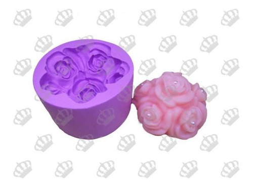 Molde Forma Silicone Buque De Rosas