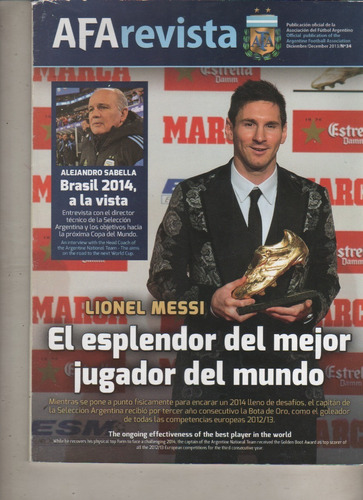 Revista A F A * Lionel  Messi - Botin De Oro - Año 2013 