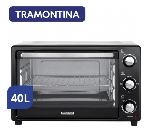 Horno Electrico Tramontina Pnh048334 Glass Cook 40 Lts Negro