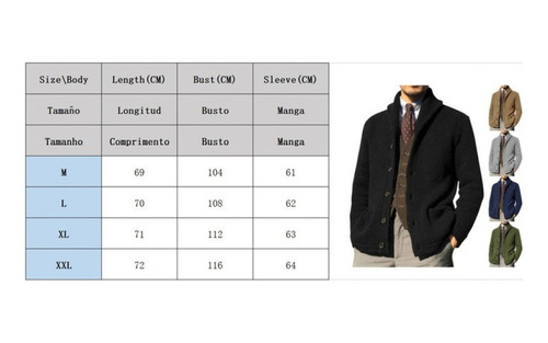Chaqueta Tipo Suéter De Punto Para Hombre