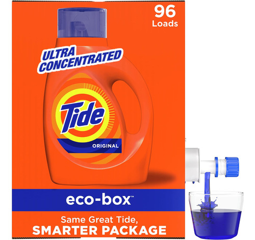 Detergente Para Ropa Tide Jabón Líquido Eco-box, Eficiencia 