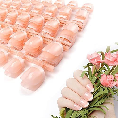 Uñas A Presión - 120 Pcs Acrylic French Fake Nail, Everlasti