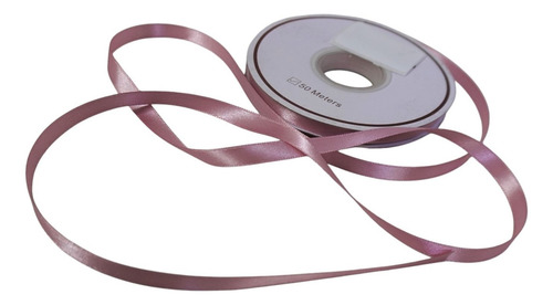 Listón Satinado Económico Satinado 2 Caras 1cm Con 50 Metros Color Palo De Rosa