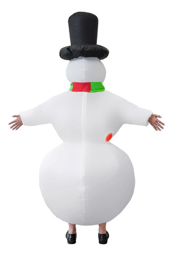 Bervyosw Disfraz Inflable De Muñeco De Nieve De Navidad Para