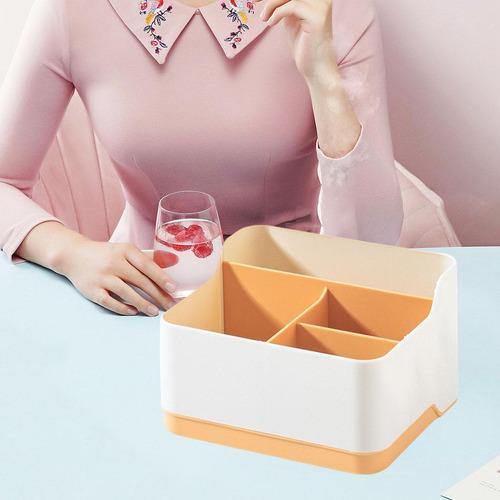 Caja De Almacenamiento De Plástico Multiusos Naranja