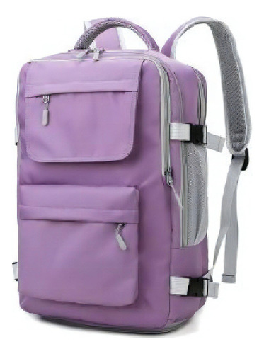 Bolso De Hombro Para Viaje De Negocios Con Carga Usb Color Morado