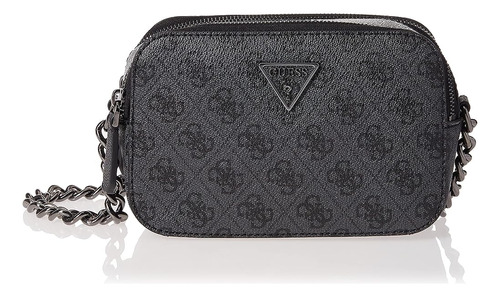 ~? Guess Mujer Noelle Crossbody Camera, Carbón, Talla Única 