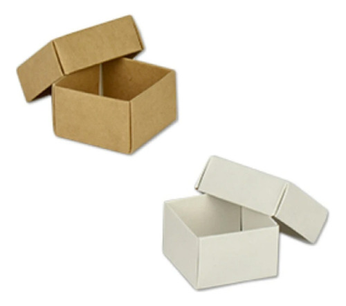 Caja Chica Color Blanco 4x4x2,5 Cm Pack 50 Cajas