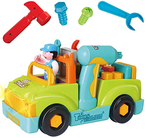 Multifuncional Take Apart Toy Tool Truck Con Taladro Electr