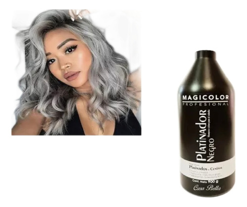 Magicolor Shampoo Platinador Color Negro Para Cabello 900gr