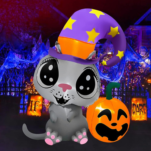 Inflable Halloween Led Adorno Decoracion Fantasmas Bruja    