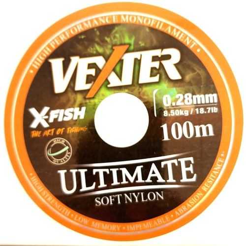 Bobina 100 Mts Monofilam Tanza Nylon Vexter Ultimate 0.28mm