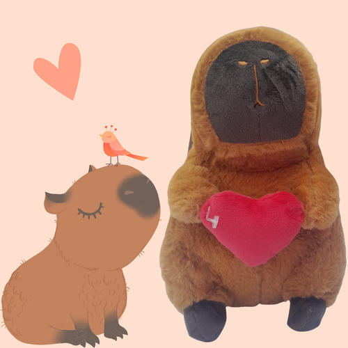 Capivara De Pelúcia Que Canta Com Voz Cenoura E Coração