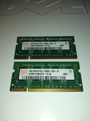 Memoria Ram Laptop 1gb 2rx16 Ddr2 Pc2 5300s 555 