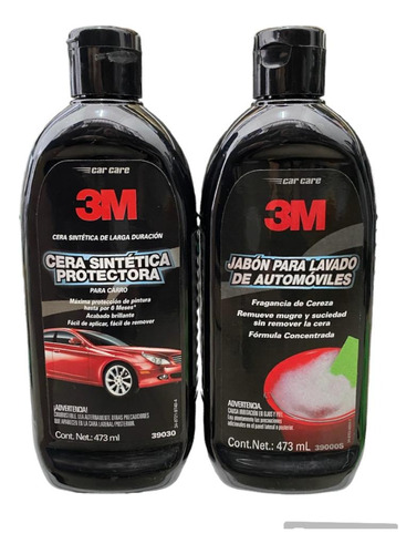 Kit 3m Lavado Premium Car Care Shampoo + Cera Larga Duración