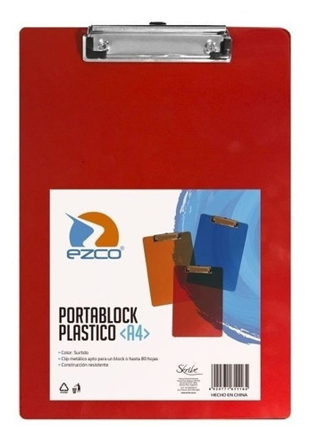 Portablock Acrílico A4 Ezco Mp Adrogue