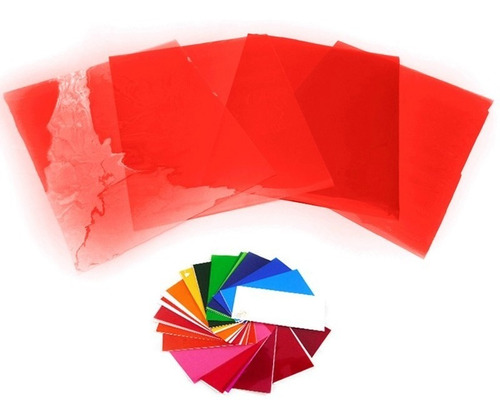 Imagem 1 de 1 de 22x Filtro Gelatina Vermelha 25x30cm - 0,075mm