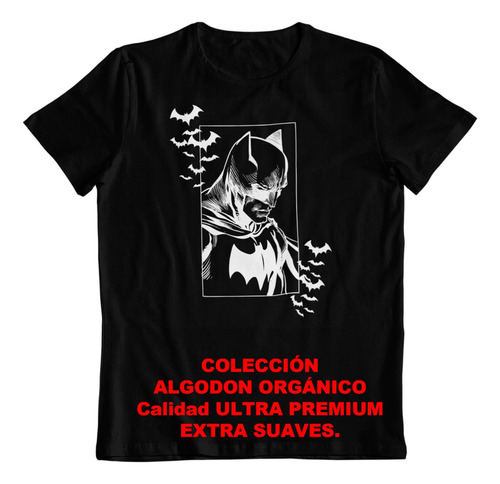 Polera - Dtf - Algodon Organico - Ilustracion Gotica Batman