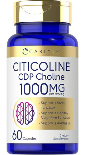 Citicoline Cdp Cholina 1000 Mg Carlyle 60 Capsulas