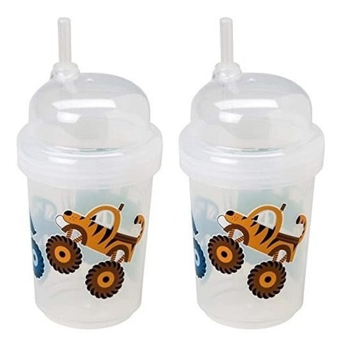 Niños Nuspin 8 Oz Zoomi Paja Sippy Cup, Monster Trucks Estil