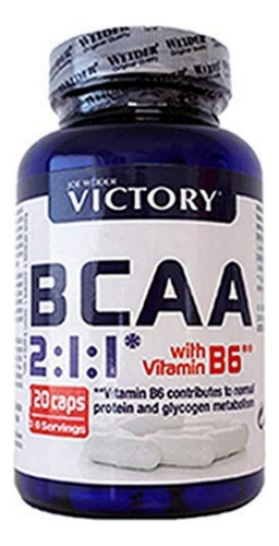 Bcaa - Aminoacidos Recuperacion 120 Capsulas Victory Sabor Sin Sabor