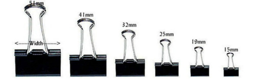 Binder Clips De Presión Ganchos Doble Clip 25mm Pack 72 Und