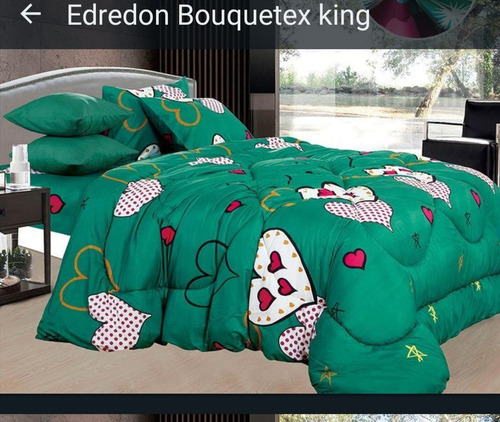 Juego De Sabanas Con Edredones King Bouquetex