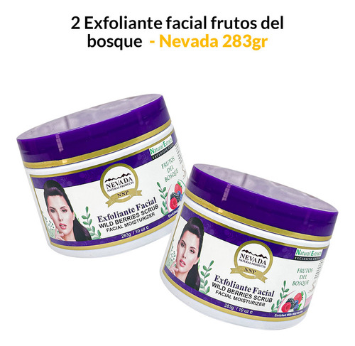 2 Exfoliante Facial Frutos Del Bosque 283g - Nevada.