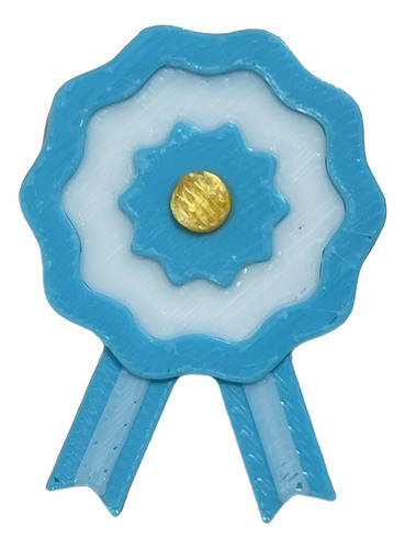 Escarapelas 3d Con Gancho Broche Pack X15 Celeste