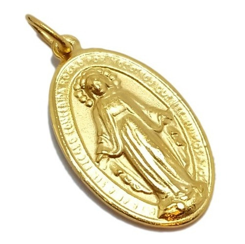 Medalla Virgen Milagrosa - Doble Faz - Plaqué Oro 21k - 20mm