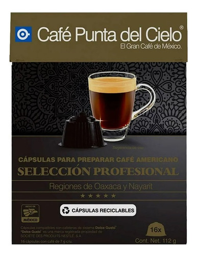 Cápsulas De Café Punta Del Cielo Selección Profesional 16 Pz