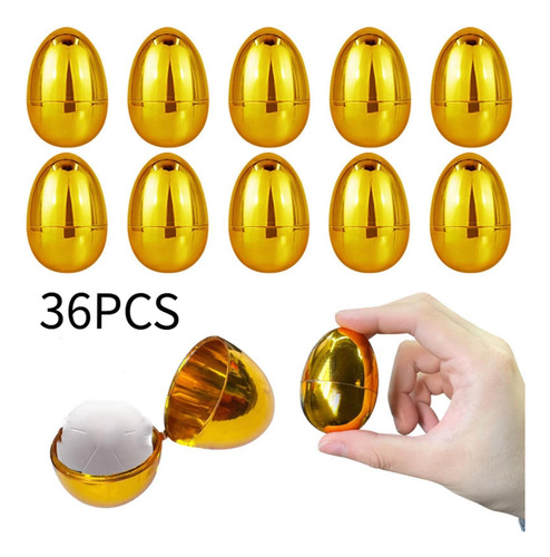 Huevos De Pascua Dorados, Canastas De , Obsequios, 36 Piezas