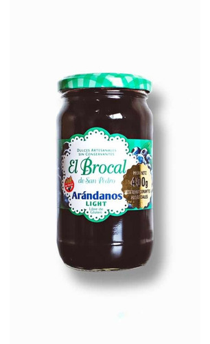 Mermelada Arándano Light X400gr El Brocal  Apto Celiacos