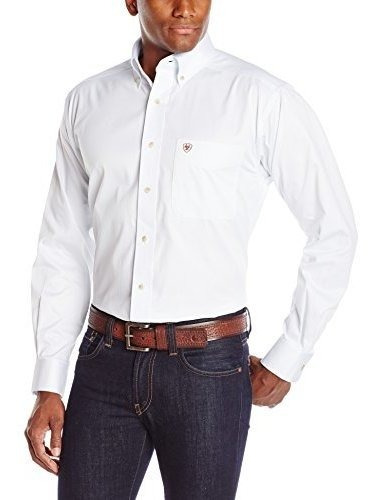 Camisa De Sarga Sólida Para Hombre Ariat