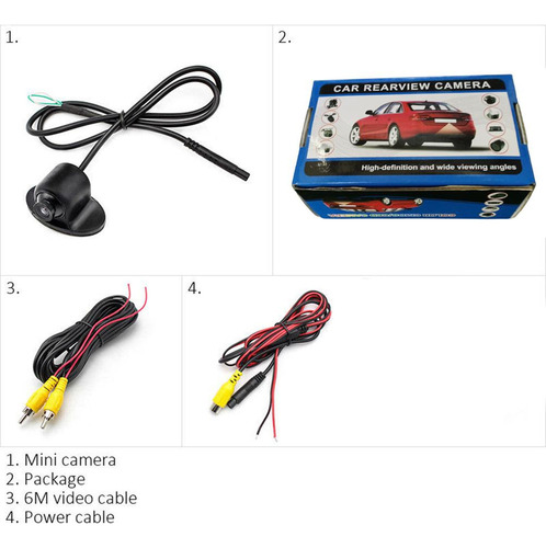 Mini Ccd Coms Hd De 12 V, Visión Nocturna De 360°, Parte Tra