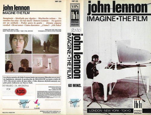 John Lennon Imagine The Film Vhs Original Video Laser