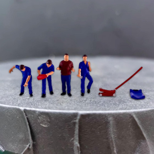 Figuras De Diorama En Miniatura, Modelo De La Resina Azul