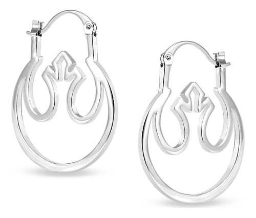 Aretes De La Alianza Rebelde En Plata Fina .925 Starwars